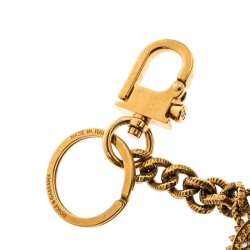 Pre Owned ميدالية مفاتيح دولتشي اند غابانا قلب مزخرف ذهبية حمراء