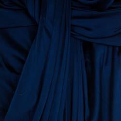 Donna Karan Collection Blue Silk Evening Gown S