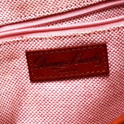 Dooney And Bourke  Red/brown Leather Equestrian Bag
