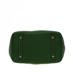 Dooney and Burke Green Leather Drawstring Hobo