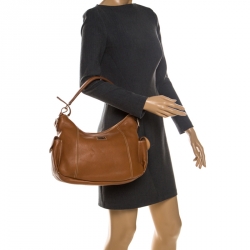 Dooney & Bourke Tan Pebbled Leather Hobo 