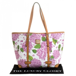 Dooney and Bourke Multicolor Floral Print Coated Canvas Shopper Tote