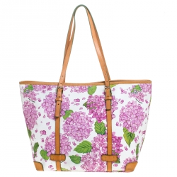Dooney and Bourke Multicolor Floral Print Coated Canvas Shopper Tote