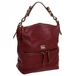 Dooney and Bourke Burgandy Leather Shoulder Bag