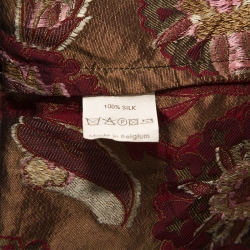 Dries Van Noten Multicolor Oriental Floral Jacquard Silk Jacket  L