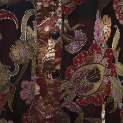 Dries Van Noten Multicolor Oriental Floral Jacquard Silk Jacket  L