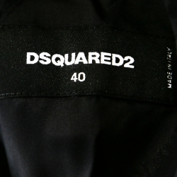 Pre Owned Dsquared2 Black Crepe Mesh Insert Melissa Bodycon Dress S
