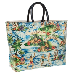 Pre Owned Dsquared2 Multicolor PVC Medium Hawaiian Rocker Crystal Tote