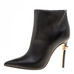 Pre Owned Dsquared2 Black Leather Babe Wire Pointed Toe Ankle Boots Size 36