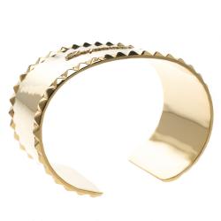 Dsquared Gold Tone Wide Open Cuff Bracelet