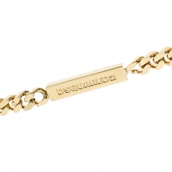 DSquared2 Barbed Wire Crystal Gold Tone Pendant Necklace