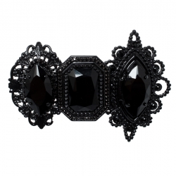 Pre Owned Dsquared2 Black Crystal Textured Metal Multi Finger Cocktail Ring Size 58