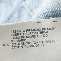 Pre Owned Dsquared2 Indigo Light Wash Faded Ripped Effect Denim Low Rise Jeans S