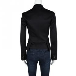 Dsquared2 Black Cotton Contrast Lined Tailored Blazer S