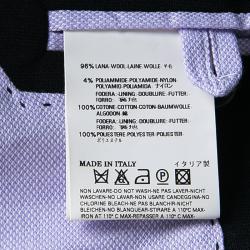 Pre Owned Dsquared2 Black Wool Contrast Lined Tailored Blazer M