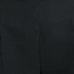 Pre Owned Dsquared2 Black Wool and Silk High Waist Shorts S