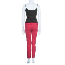 Pre Owned Dsquared2 Red Skinny Jeans M