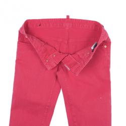 Pre Owned Dsquared2 Red Skinny Jeans M