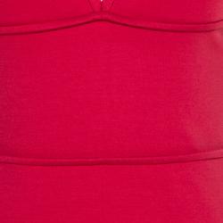 Pre Owned Dsquared2 Coral Pink Jersey Knit V Neck Sheath Dress M