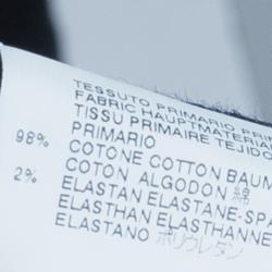 Pre Owned Dsquared2 Blue Cropped Metallic Hem Denim Jeans S