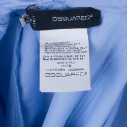 Dsquared2 Blue Ruffle Detail Top S