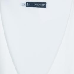 Dsquared2 White V-Neck Top S