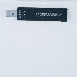 Dsquared2 White V-Neck Top S