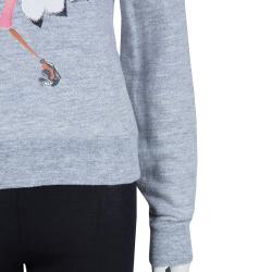 Dsquared2 Grey Graphic Printed Embellished Sweatshirt M