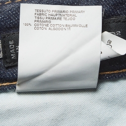 Pre Owned Dsquared2 Navy Blue Ripped Washed Denim Jeans M Waist 34"