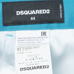 Pre Owned Dsquared2 Blue Cotton Chino Trousers M