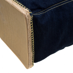 Dsquared2 Blue/Brown Denim Drawstring Shoulder Bag
