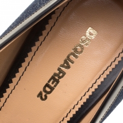 Dsquared2 Blue Denim Lock Detail Pointed Toe Pumps Size 36