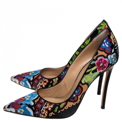 Dsquared2 Floral Print Fabric Pointed Toe  Pumps Size 38