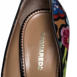Dsquared2 Floral Print Fabric Pointed Toe  Pumps Size 38