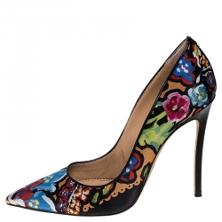 Dsquared2 Floral Print Fabric Pointed Toe  Pumps Size 38