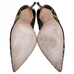 Dsquared2 Floral Print Fabric Pointed Toe  Pumps Size 38