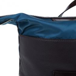 Dsquared2 Brown Leather and Nylon Travel Tote