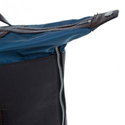 Dsquared2 Brown Leather and Nylon Travel Tote