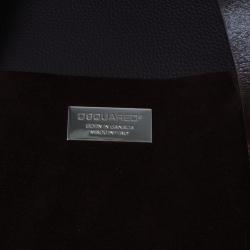 Dsquared2 Brown Leather and Nylon Travel Tote