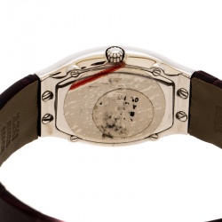 Pre Owned Ebel Mother of Pearl Stainless Steel Leather Beluga E9656G31 Women's Wristwatch 28 mm