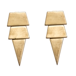 Eddie Borgo Geometric Matt Finish Gold Tone Drop Earrings