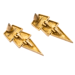 Eddie Borgo Geometric Matt Finish Gold Tone Drop Earrings