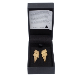 Eddie Borgo Geometric Matt Finish Gold Tone Drop Earrings