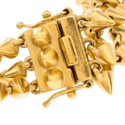 Eddie Borgo Mini Cone Triple Strand Gold Tone Bracelet