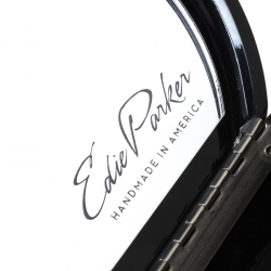 Edie Parker Black/Sliver Acrylic Yin Yang Clutch