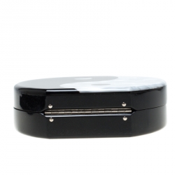 Edie Parker Black/Sliver Acrylic Yin Yang Clutch