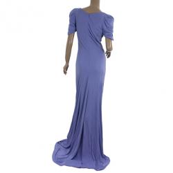 Pre Owned Elie Saab Lilac Stretch Maxi Cocktail Dress M