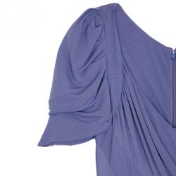 Pre Owned Elie Saab Lilac Stretch Maxi Cocktail Dress M