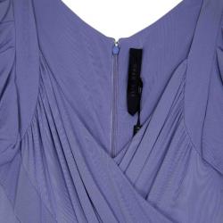 Pre Owned Elie Saab Lilac Stretch Maxi Cocktail Dress M