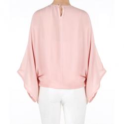 Pre Owned Elie Saab Pink Semi-Sheer Embroidered Top M